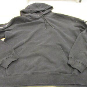 H&M Coordinates Sleeves Black Pullover Drawstring Hoodie Sweatshirt Size Large